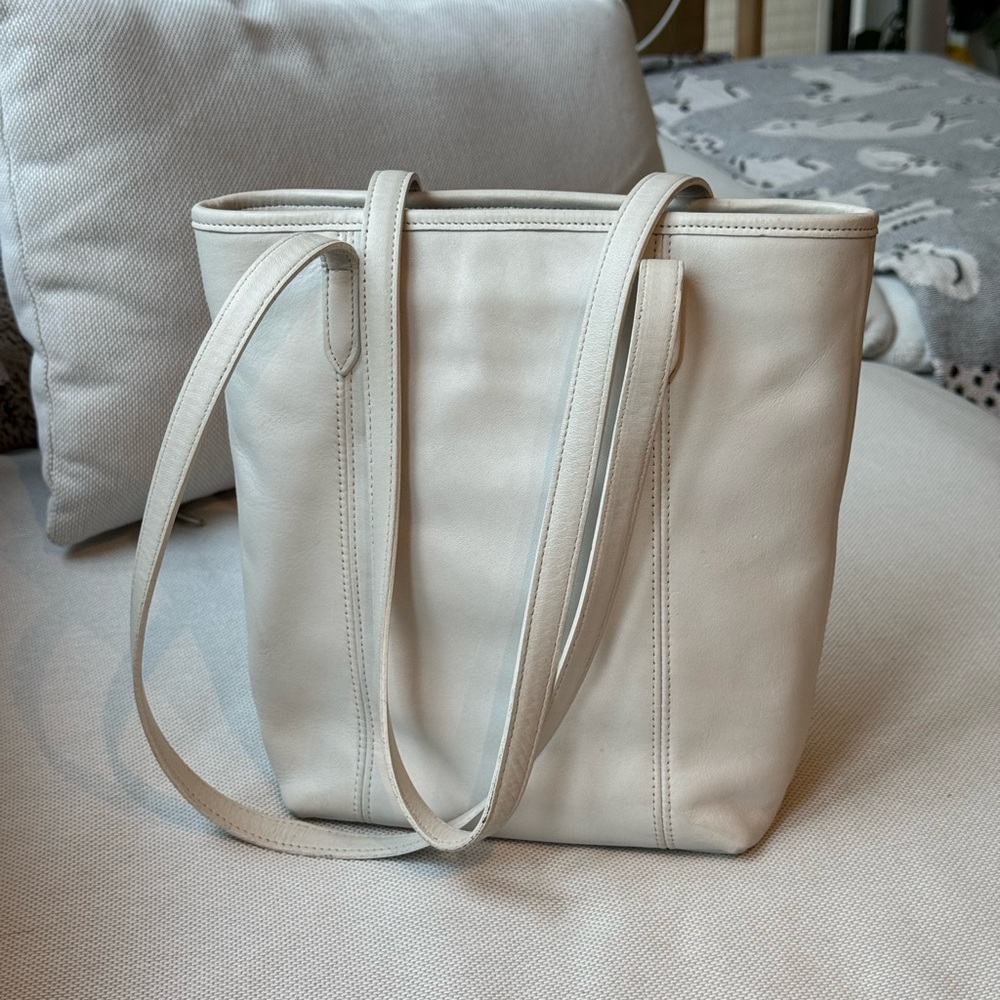 Vintage Coach White Mini Tote Bag 9077